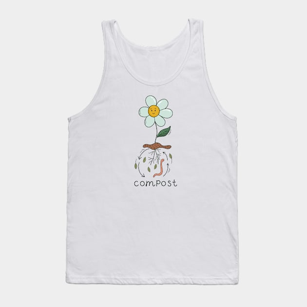 Flower in pile of ground, Composting process Tank Top by DanielK